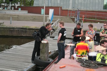 De band onder vuur van de fotografen